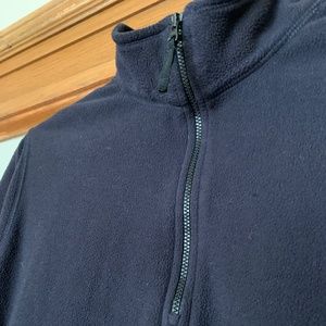 Lands' End 1/4 Zip Fleece Size XL Navy